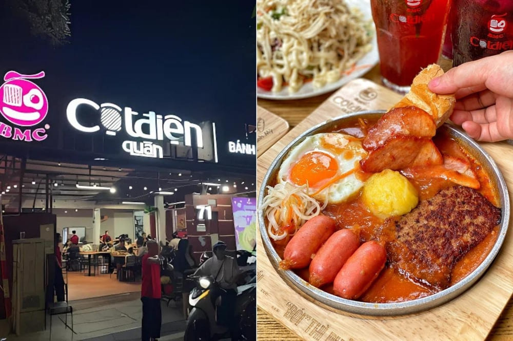 Bánh mì chảo Cột Điện Quán có nhiều topping cho thực khách lựa chọn (Nguồn: Bánh Mỳ Chảo - Cột Điện Quán)